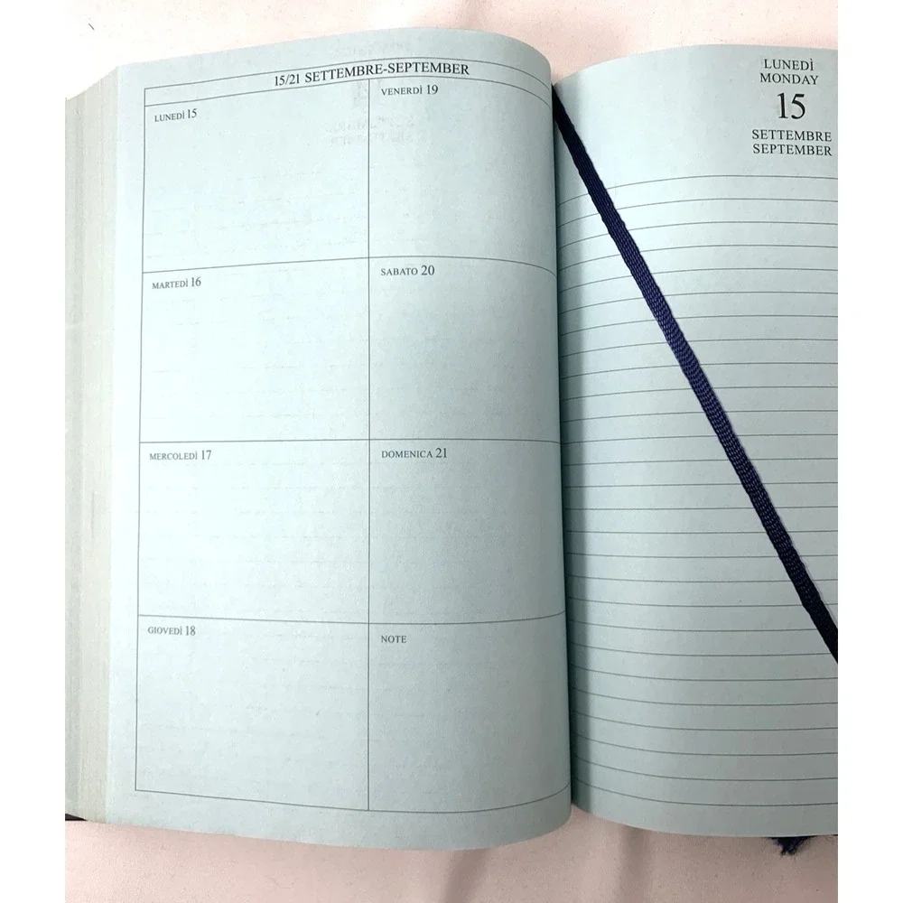 Prada Diary Diario Calendar Planner Journal Book 2003 Italian Gold Edges CLEAN